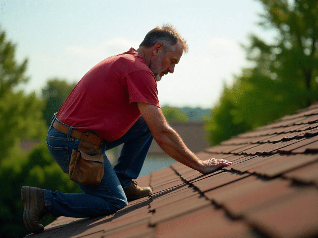 Roof damage inspection after a Florida storm